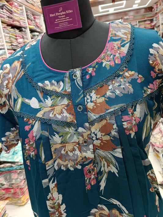 Spun Cotton Feeding Nighty - FNT03