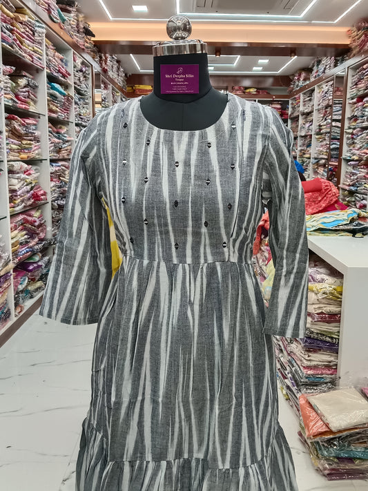 Ikat Cotton Feeding Midi - FDM42