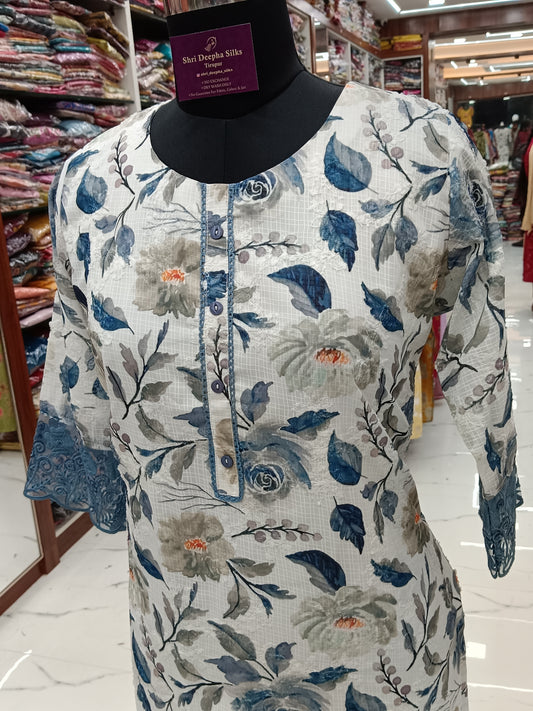 Pure Linen Cotton Kurti - LC21