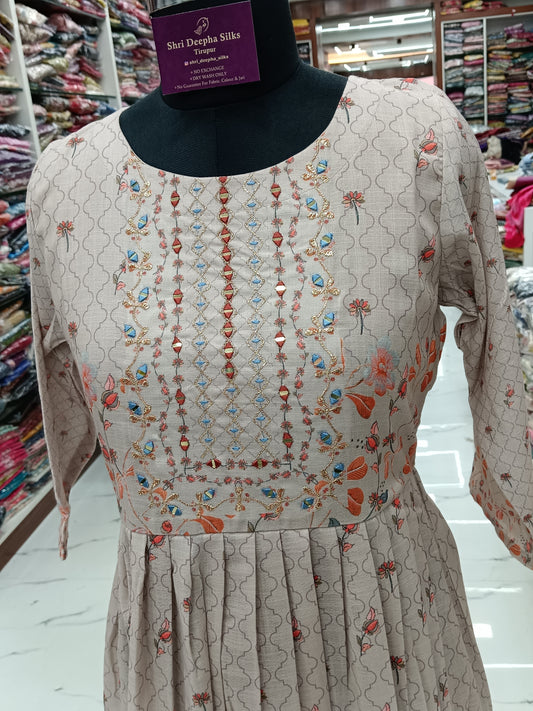 Spun Cotton Floral Fluffy Midi - FM19