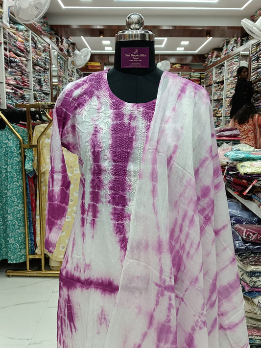 Pure Cotton 3 Pcs Salwar Set - PCS12