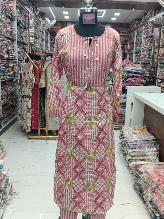 Office Wear Spun Cotton 3 Pcs Salwar Set -OSS13