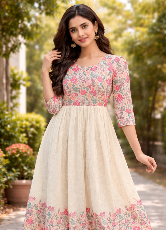 Printed Hakoba Full Flare Maxi - PHMX05