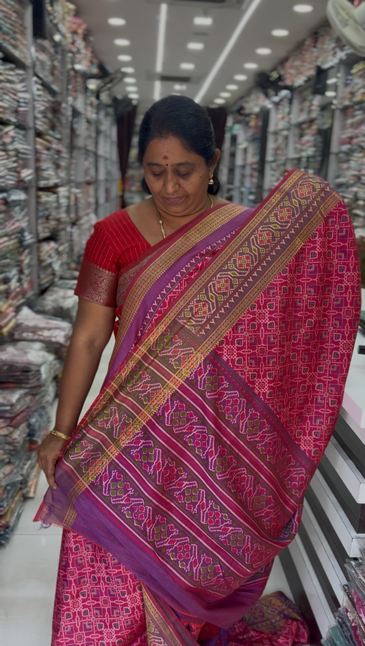 Batik with Zari Border Silk Saree - SS04