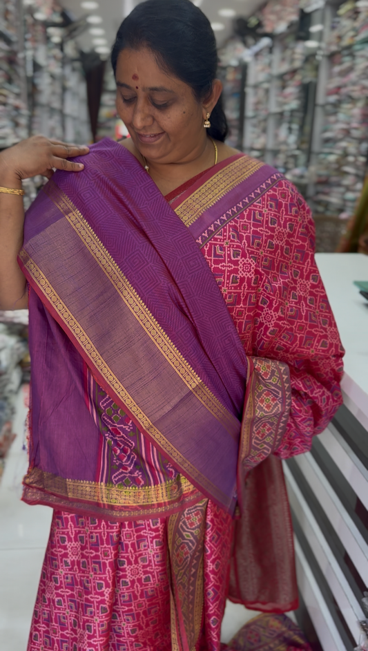 Batik with Zari Border Silk Saree - SS04