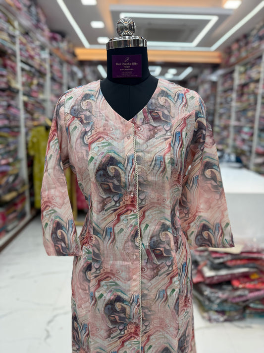 Linen Cotton Kurti - LC11