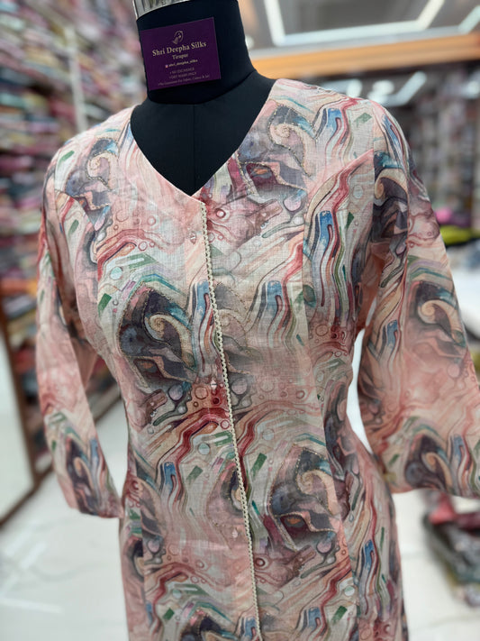 Linen Cotton Kurti - LC11