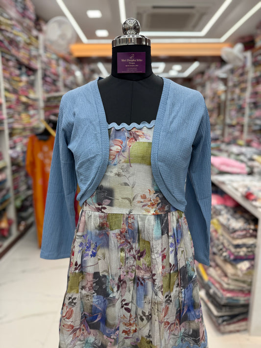 Shiny Silk Overcoat Western Midi - WM13