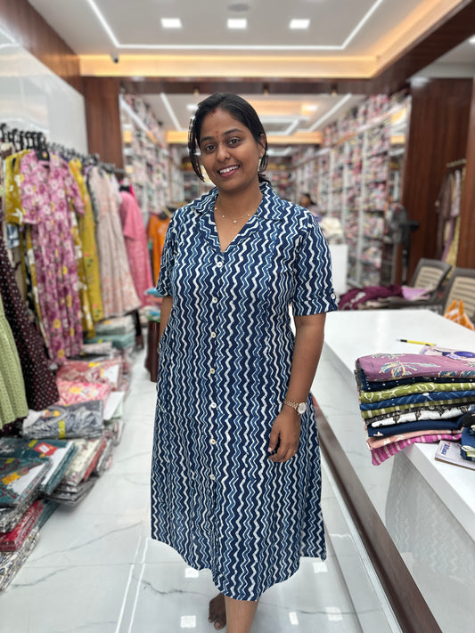 Jaipur Cotton Aline Collar Kurti - JP01