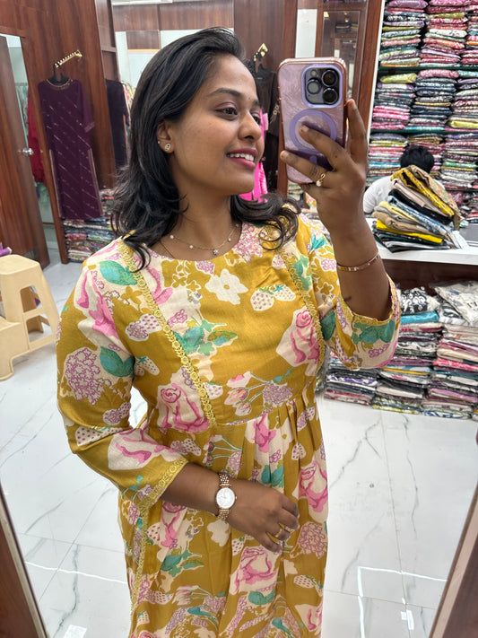 Linen Cotton Feeding Midi - FDM41