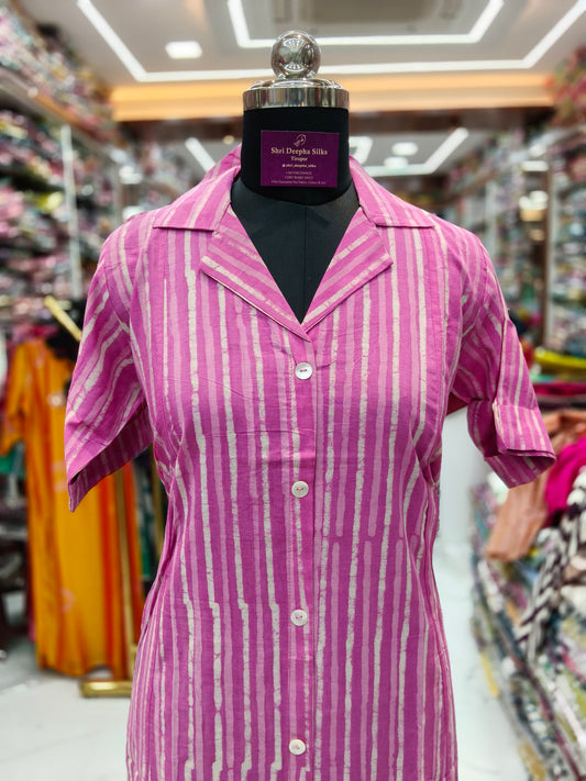 Jaipur Cotton Aline Collar Kurti - JP05