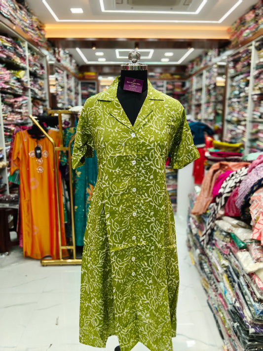 Jaipur Cotton Aline Collar Kurti - JP08