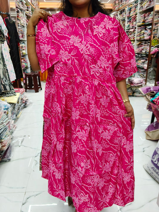 Pink & White Fluffy Midi - FM04