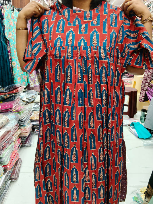 Pure Jaipur Cotton Feeding Midi - FM04