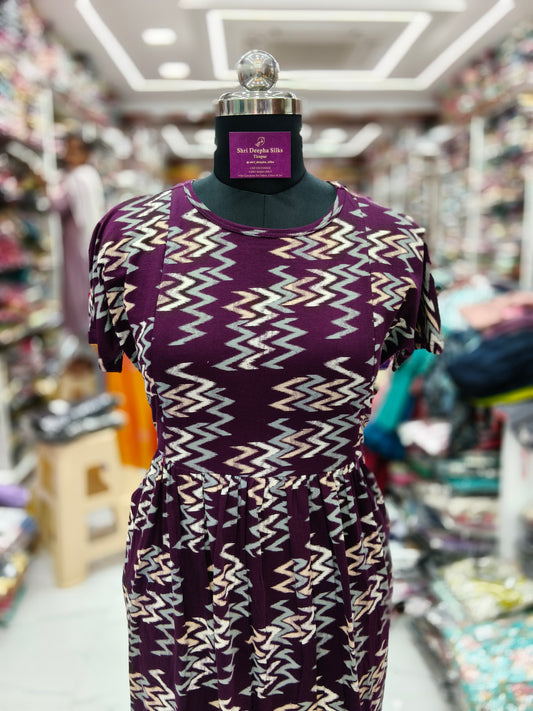 Soft Hosiery Cotton Zigzag Feeding Midi - FM16