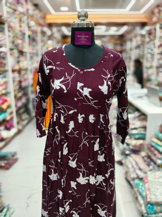 Spun Cotton Wine Leaf Feeding Maxi - FDM28