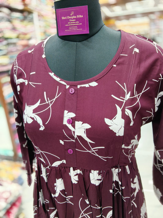 Spun Cotton Wine Leaf Feeding Maxi - FDM28