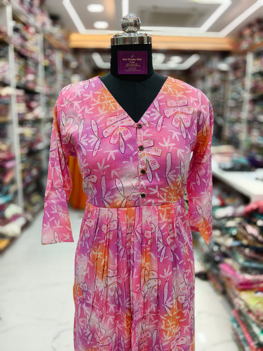 Fluorescent Pink Fluffy Midi - FM15