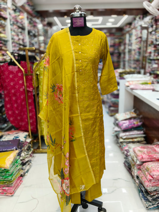 Premium Party Wear 3 Pcs Salwar Set - PSS