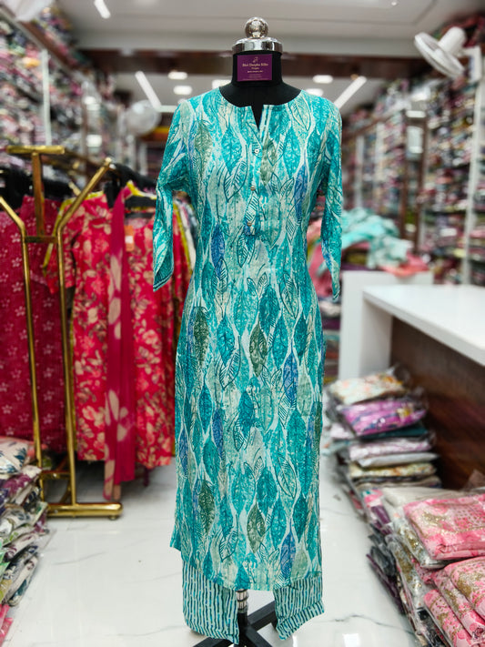 Office Wear Spun Cotton 3 Pcs Salwar Set -OSS01