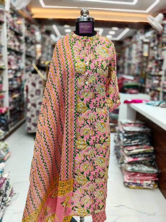 Office Wear Cotton 3 Pcs Salwar Set -OCS10