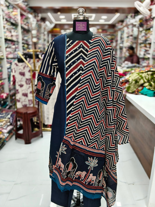 Pure Cotton 3 Pcs Salwar Set - PCS19