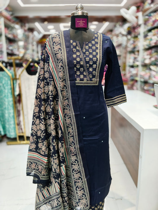 Pure Cotton 3 Pcs Salwar Set - PCS24