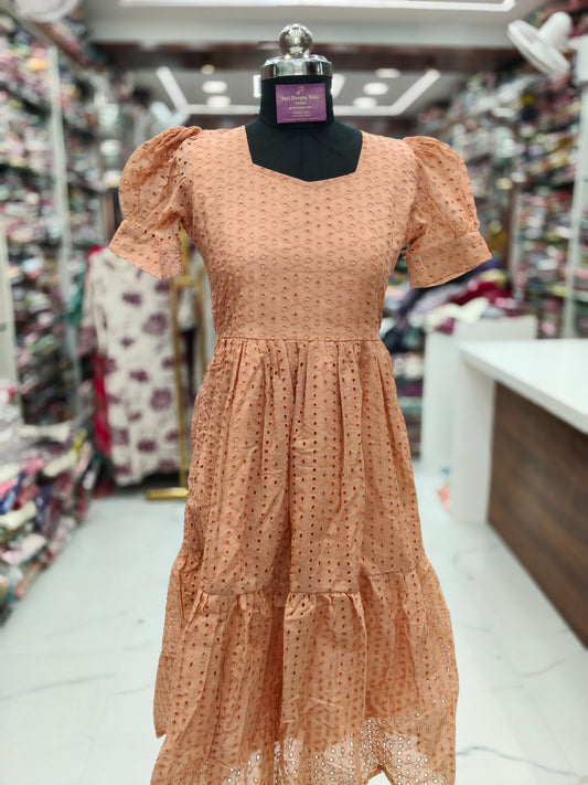 Hakoba Puff Midi Pastel Peach - HPM07