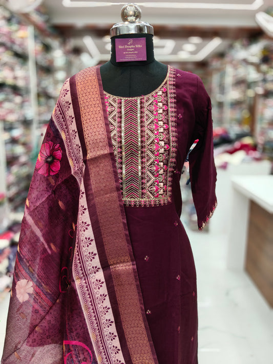 Premium Party Wear 3 Pcs Salwar Set - PSS