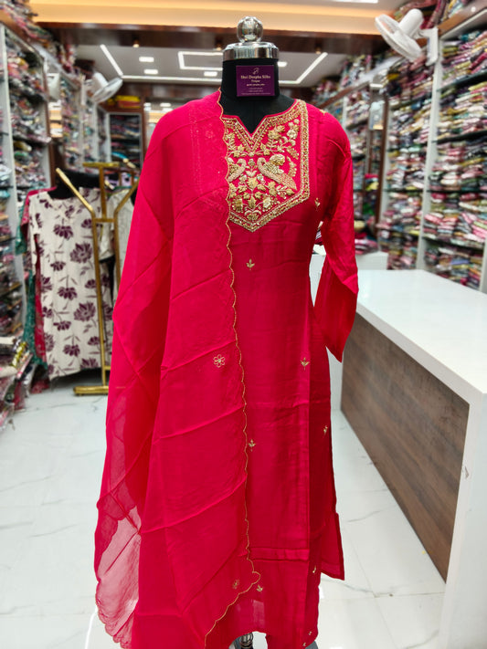 Premium Party Wear 3 Pcs Salwar Set - PSS