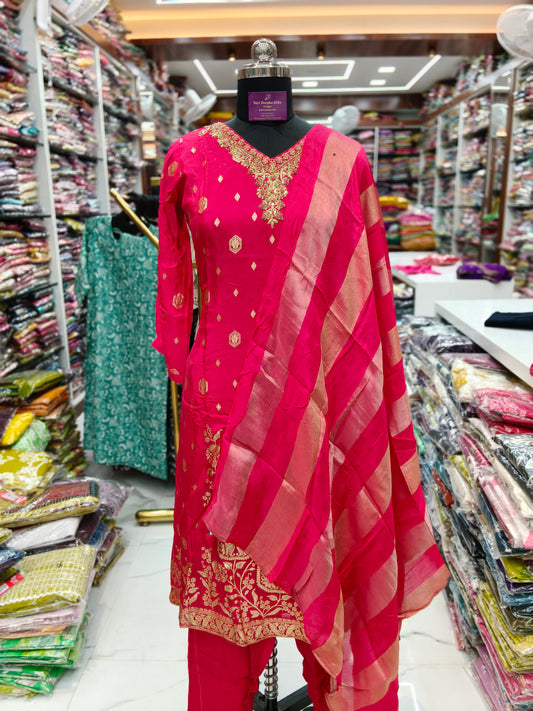 Premium Party Wear 3 Pcs Salwar Set - PSS