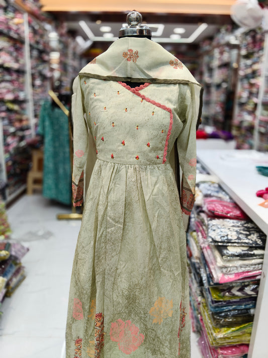 Premium Party Wear 3 Pcs Anarkali Set