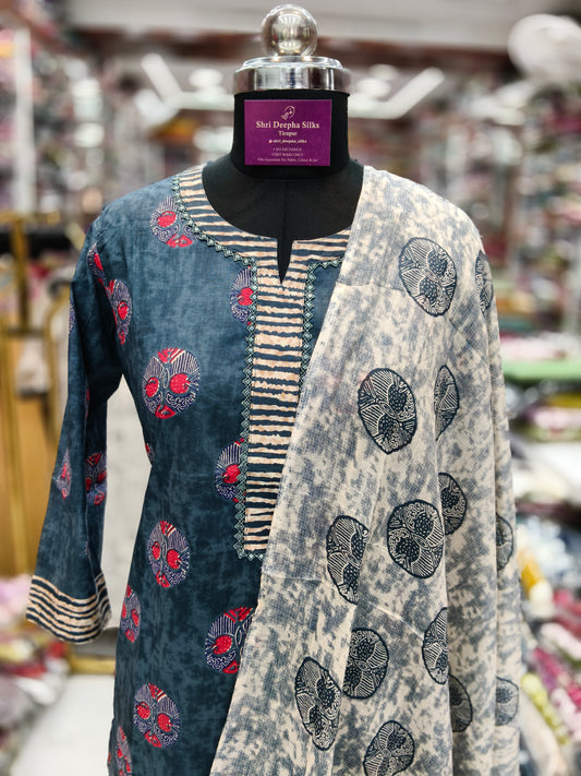 Pure Cotton 3 Pcs Salwar Set - PCS28