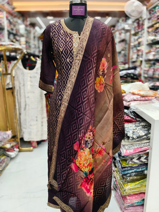 Premium Party Wear 3 Pcs Salwar Set - PSS