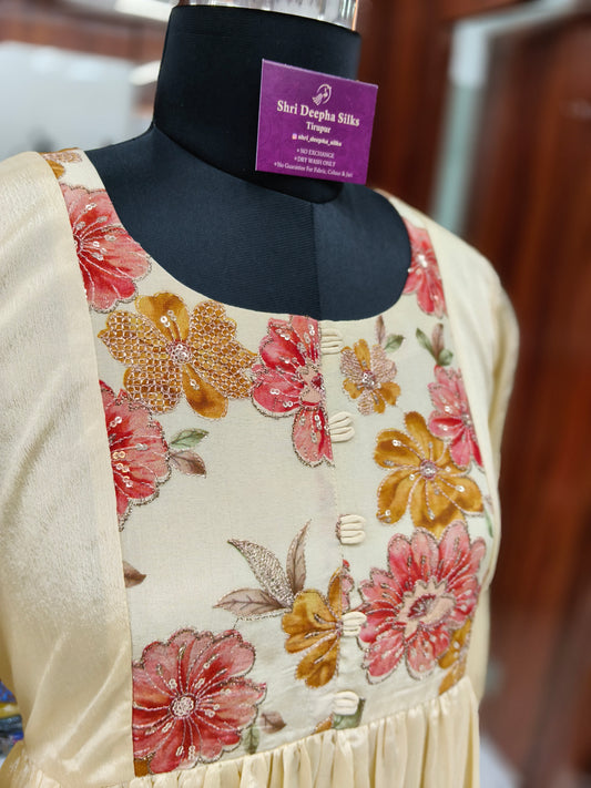 Pure Cream Chinon Silk Acrylic Maxi - AM03