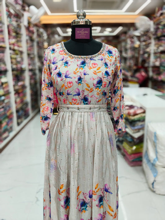 Vintage Floral Charm Sequence Maxi - MX04