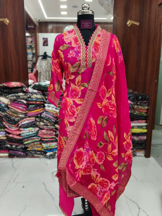 Premium Party Wear 3 Pcs Salwar Set - PSS