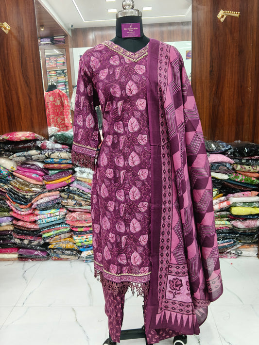 Premium Party Wear 3 Pcs Salwar Set - PPSS40