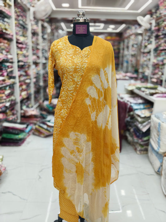 Office Wear Spun Cotton 3 Pcs Salwar Set - OWSS03