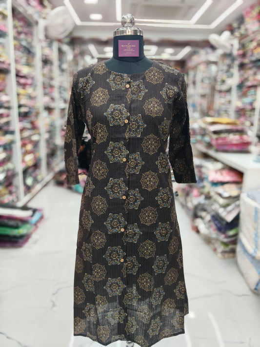 Pure Cotton Aline Kurti - ALKT41