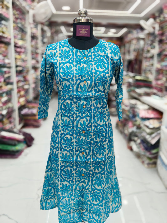 Pure Cotton Aline Kurti - ALKT40