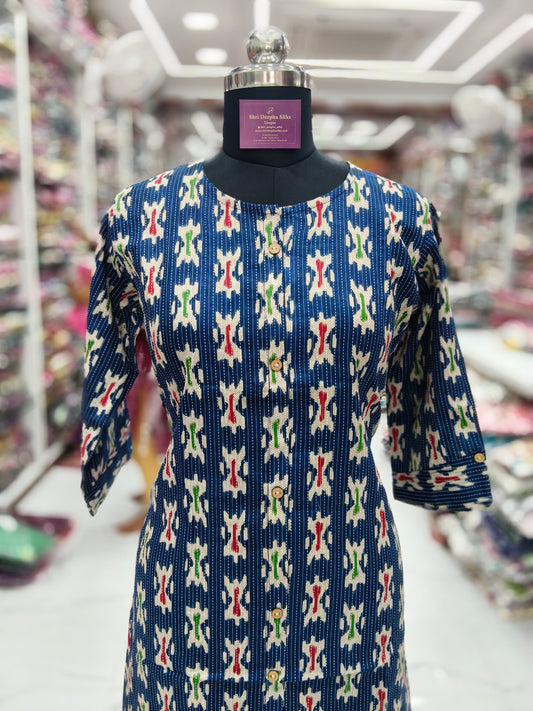 Pure Cotton Aline Kurti - ALKT42