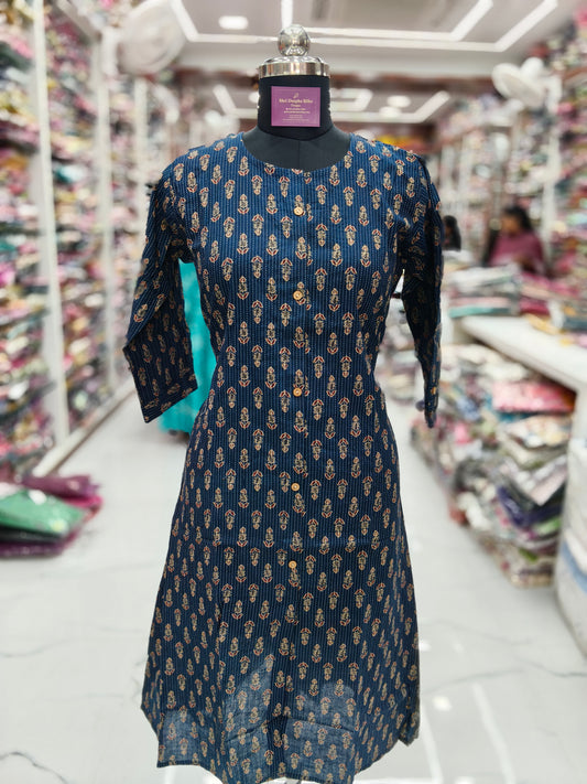 Pure Cotton Aline Kurti - ALKT38