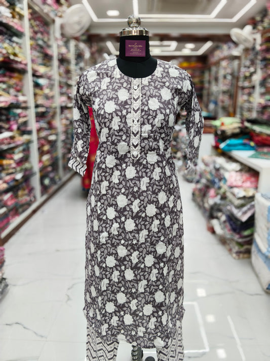 Pure Cotton 3 Pcs Salwar Set - PCSS09