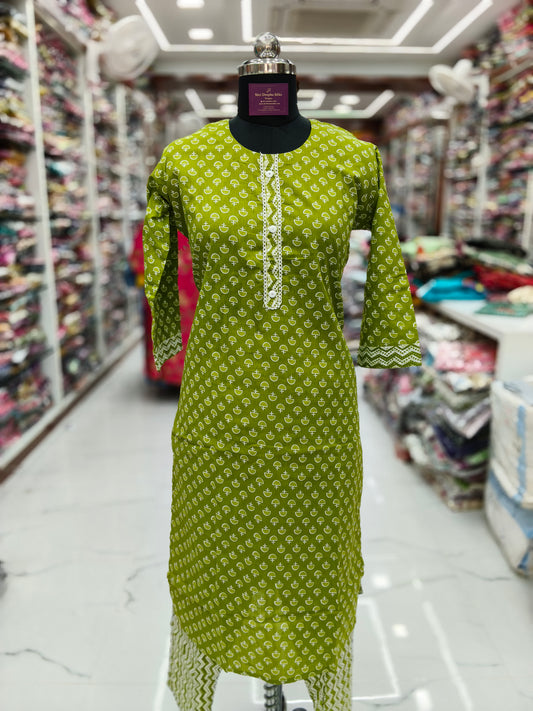 Pure Cotton 3 Pcs Salwar Set - PCSS08