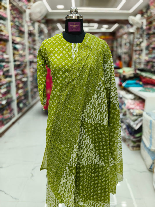 Pure Cotton 3 Pcs Salwar Set - PCSS08