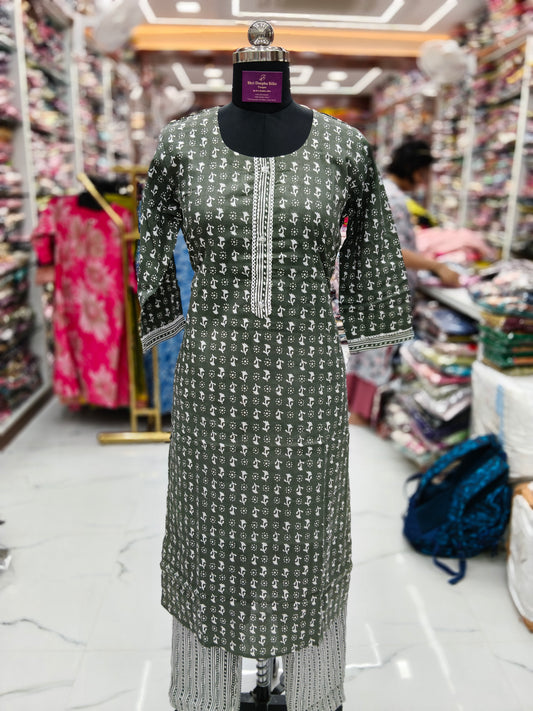 Pure Cotton 3 Pcs Salwar Set - PCSS14