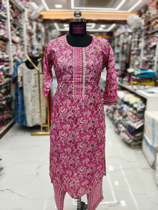 Pure Cotton 3 Pcs Salwar Set - PCSS24