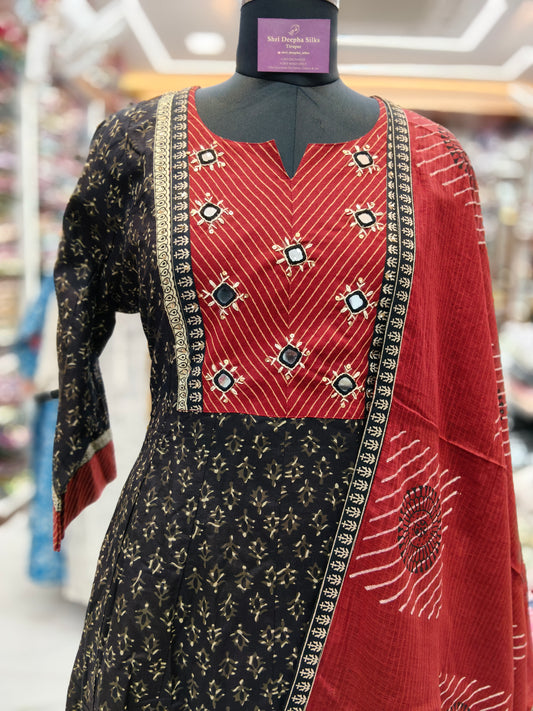 Premium Party Wear 3 Pcs Anarkali- PPSS46