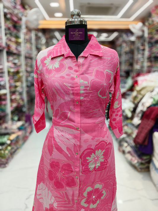 Aline Collar Neck Spun Cotton Co Ord Set - ACCS01